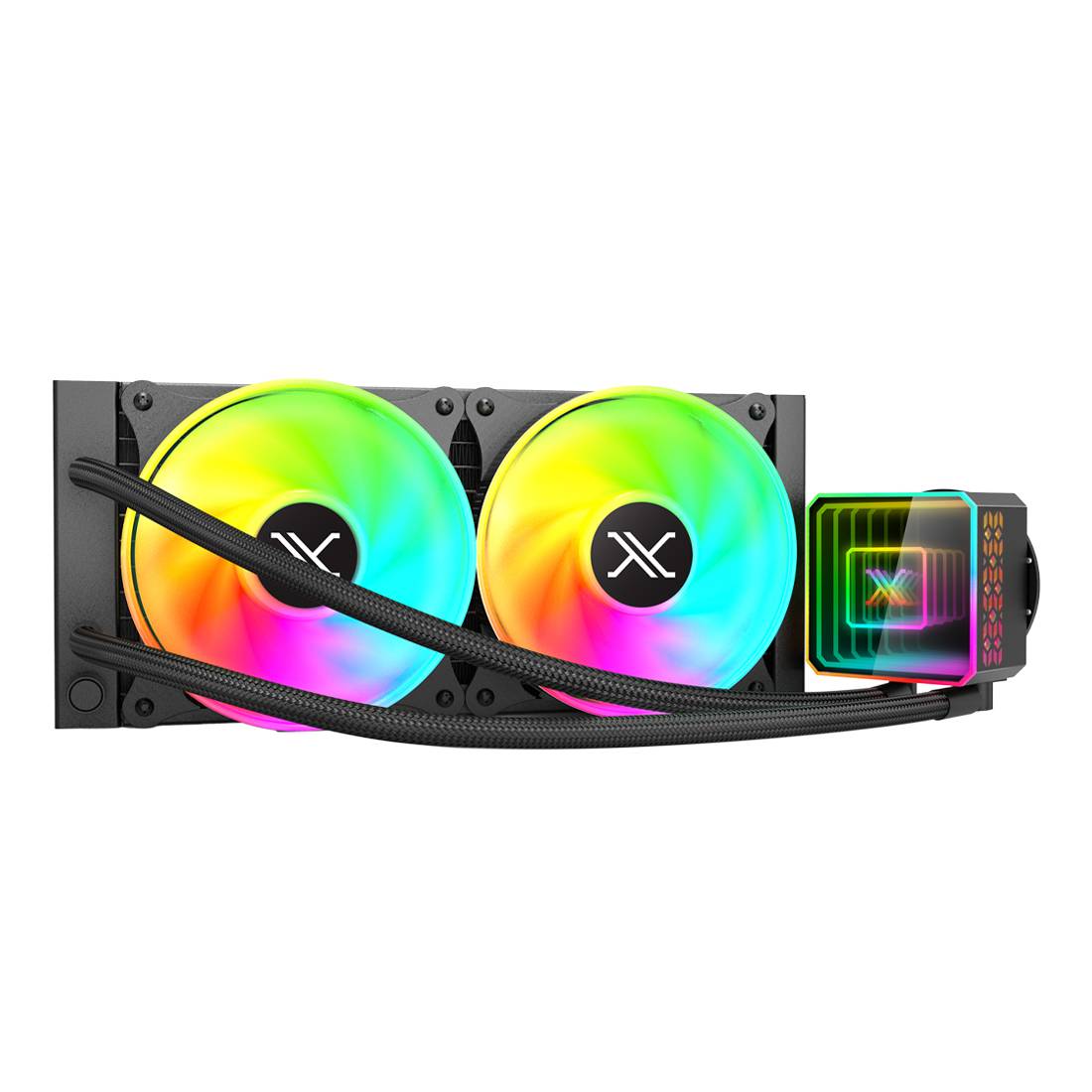 Enfriamiento Liquido Xzeal 240mm Cuadrado XZCO412B XZ412 para CPU 2Fanx120mm ARGB 3 pines + PWM 4 pines + Seguro para INTEL/AMD Negro - Enfriamiento Liquido Xzeal 240mm Cuadrado XZCO412B XZ412 para CPU 2Fanx120mm ARGB 3 pines + PWM 4 pines + Seguro para INTEL/AMD Negro -